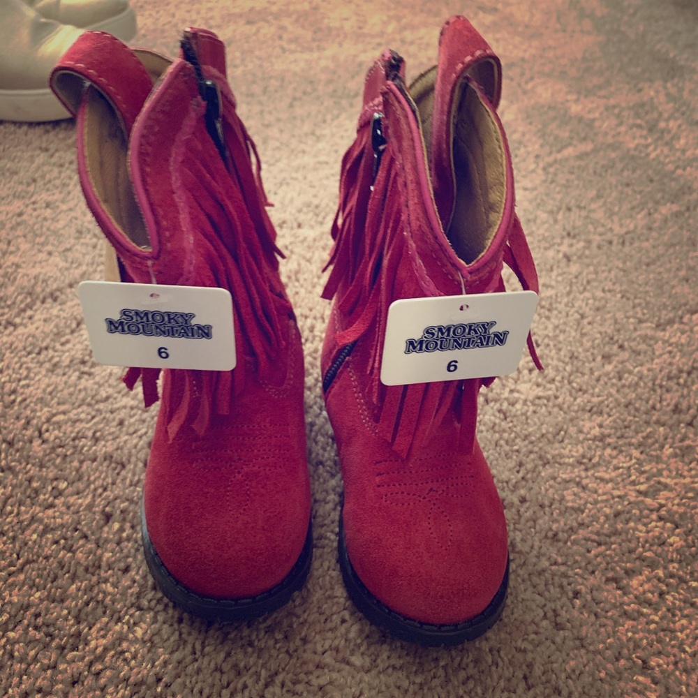 Baby Girls New Genuine Suede Fringe Boots 🌷